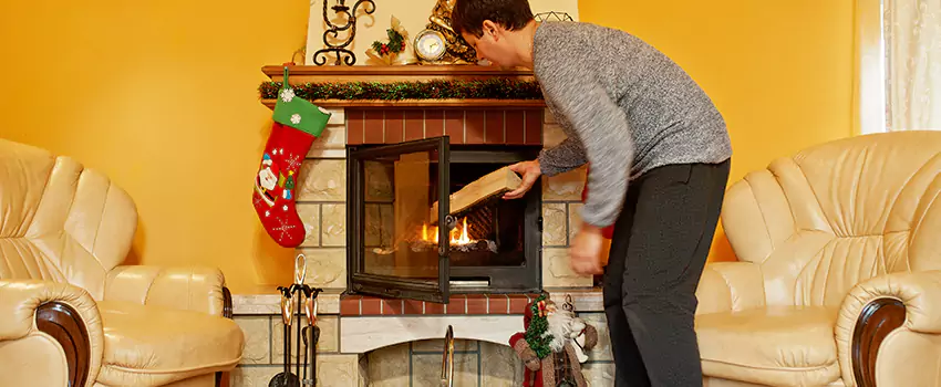 Rusted Metal Fireplace Restoration in Santa Cruz, California